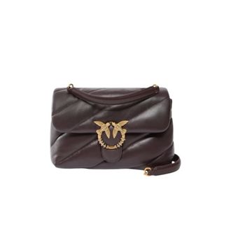 Pinko Pinko - Love Bag Puff Classic - Dames - Tassen - Bruin - Maat: ONE Size Leer