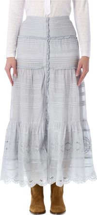 Isabel Marant Paoline Rok - Dames - Maxi Rokken - Blauw - M - Katoen - Rokken