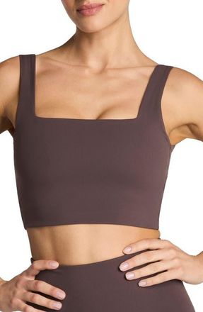 Spanx Square Neck Crop Tank Top in Dark Cacao at Nordstrom, Size X-Large