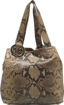 Michael Michael Kors Shopper met slangenhuidprint - Beige
