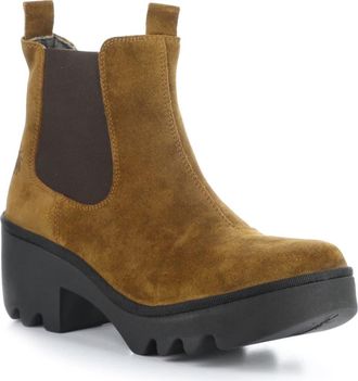 FLY London Trig Platform Chelsea Boot in Tobacco Oil Suede at Nordstrom, Size 7-7.5Us