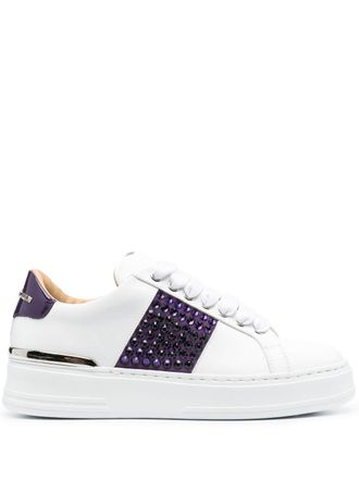 Philipp Plein Sneakers verfraaid met kristallen - Wit
