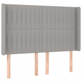 vidaXL Cabecero Con Led De Tela Gris Claro 147x16x118/128 Cm Vidaxl