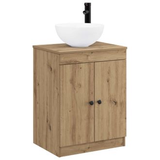 vidaXL Juego De Muebles De Ba&ntilde;o Roble Artisan Madera De Ingenier&iacute;a Vidaxl