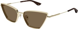 Alexander McQueen Stijlvolle zonnebril Am 0501S - Dames - Zonnebrillen - Geel - 58 MM - Accessoires