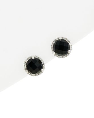 Diana M. Jewels Fine Jewelry 14K 3.07 Ct. Tw. Diamond & Agate Studs
