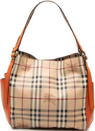 Burberry Pre-owned Burberry Small Leather Trimmed Haymarket Check Coated Canvas Canterbury Tote Ladies ZGZVGERM4K6R33SZ