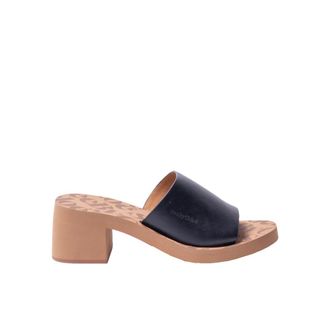 See By Chlo&eacute; Essie Mule - Zwarte Leren Hakken Sandaal - Dames - Muiltjes - Zwart - 41 EU - Leer - Schoenen