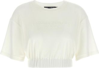 Dolce & Gabbana White Logo chenille top