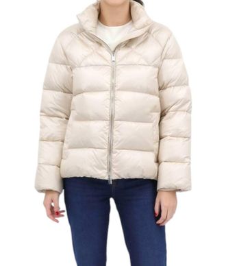 PESERICO Padded Nylon Jacket In Barley