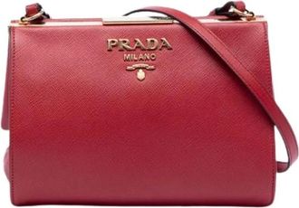 Prada Pre-owned Handbags, female, Red, Size: ONE SIZE Pre-owned The Light Frame