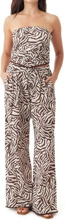 Habitual Pull On Wide Leg Pant In Modern Zebra