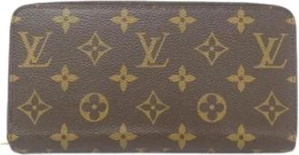 Louis Vuitton Pre-owned Vintage Canvas Portemonnee - Dames - Vintage Accessoires - Bruin - ONE Size - Vintage