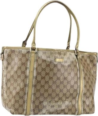 Gucci Pre-owned Canvas Tote Bag - Dames - Vintage Shopper - Bruin - ONE Size - Vintage