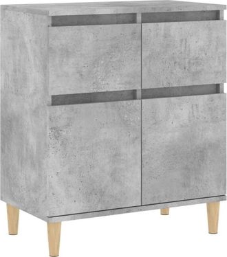 vidaXL Sideboard Concrete Grey 60x35x70 cm Engineered Wood Vidaxl
