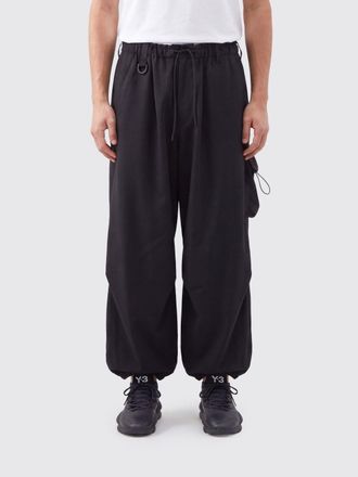 Yohji Yamamoto Wide-Leg Technical Fabric Cargo Trousers with Drawstring