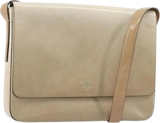 Prada Pre-owned Vintage Schoudertas - Dames - Vintage Schoudertas - Beige - ONE Size - Leer - Vintage