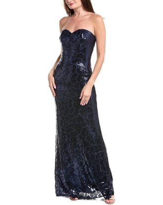 Rene Ruiz Strapless Sweetheart Sequin Gown