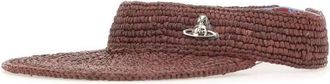 Vivienne Westwood Orb Geweven Raffia Vizier - Dames - Petten - Bruin - ONE Size - Accessoires