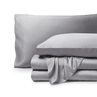 Bare Home Cooling Rayon Sheet Set in Light Grey at Nordstrom, Size Twin X-Long