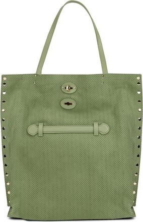 Zanellato A Spasso Tote Bag - Dames - Shoppers - Groen - ONE Size - Leer - Tassen