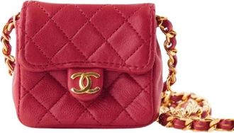 Chanel Pre-owned Timeless Mini Schoudertas - Dames - Vintage Mini Tas - Rood - ONE Size - Leer - Vintage