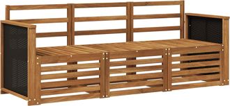 vidaXL Juegos De Sof&aacute;s 3 Uds. Madera De Acacia S&oacute;lida Vidaxl