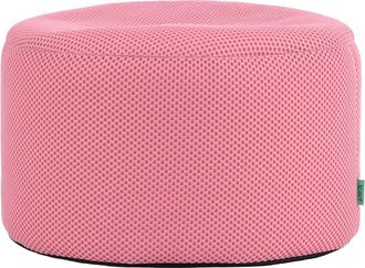 Icon Brand Puf reposapiés redondo de malla para juegos, rosa claro
