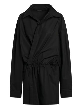 Balenciaga shirt-style mini dress - women - Cotton - 36 - Black