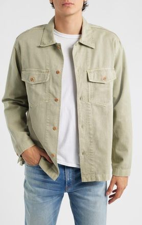 Madewell Cotton Twill Shirt Jacket in Earthen Sage at Nordstrom, Size Xx-Large