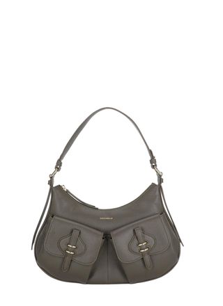 Coccinelle Medium Textured Leather Shoulder Bag with Removable Handle