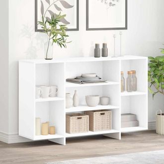 vidaXL Aparador De Madera Contrachapada Blanco 120x30x75 Cm Vidaxl
