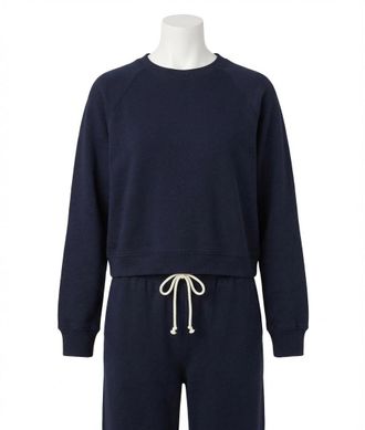 Z Supply Crop Out Sweatshirt In Blue
