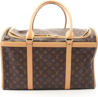 Louis Vuitton Brown Monogram Coated Canvas Leather Boston Bag (Pre-Owned)