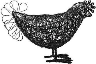 Foreside Home And Garden Wire Hen Bird Figure Black Metal at Nordstrom