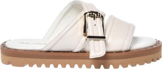 Baldinini Leather Mule - Dames - Sandalen - Wit - 41 EU - Leer - Schoenen