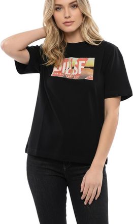 Diesel Black Graphic Crew Neck T-Shirt