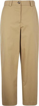Khaite Hoge Taille Flare Broek - Dames - Straight fit broeken - Bruin - 2XS - Broeken