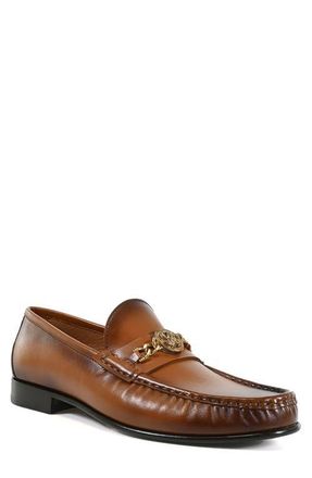 Roberto Cavalli Burnished Bit Loafer in Light Brown at Nordstrom, Size 10