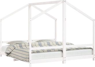 vidaXL Vidaxl - Estructura De Cama Para Ni&ntilde;os Madera Pino Blanco 2x(90x190) Cm