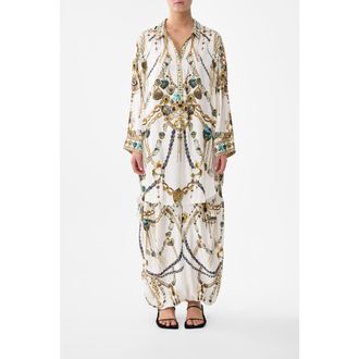 Camilla Relaxed High Low Shirt Dress in Chain Gang at Nordstrom, Size X-Small