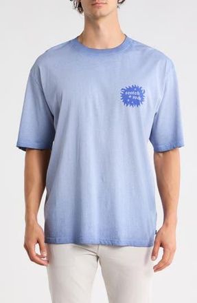 Scotch & Soda Artwork Loose Fit Cold-Dyed T-Shirt in Infinity at Nordstrom Rack, Size Medium