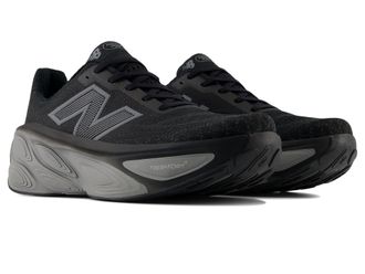 New Balance Mens Fresh Foam X More V5 Running Shoe, Black/Linen/Silver Metallic, 10 Wide