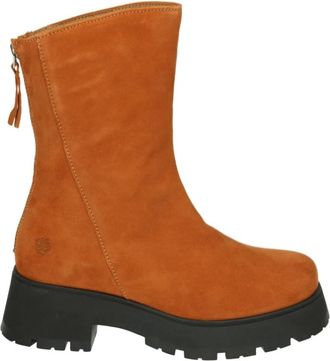 Apple of Eden Western Stijl Su&egrave;de Laars Cognac - Dames - Enkellaarsjes - Bruin - 38 EU - Su&egrave;de - Schoenen