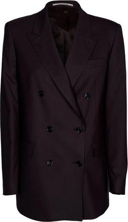 Tagliatore Jasmine Blazer - Dames - Blazers - Bruin - M - Leer - Jassen