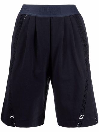 Alberta Ferretti Shorts met uitgesneden detail - Blauw
