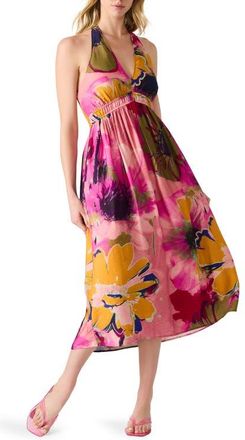 Steve Madden Piper Floral Halter Sundress in Pink Multi at Nordstrom, Size X-Large