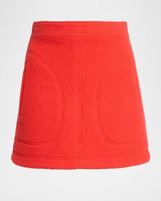 Proenza Schouler Clarice Textured Wool Mini Skirt