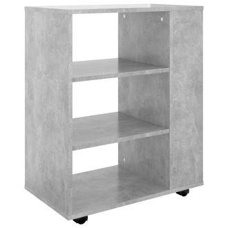 vidaXL Vidaxl - Armario Ruedas Madera Contrachapada Gris Hormig&oacute;n 60x35x75 Cm