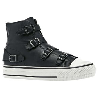 Ash Virgin 132212 Leather Womens High Top Trainers - Black - Size:UK 5